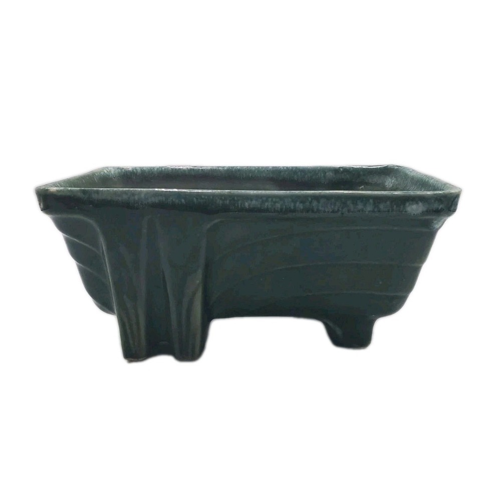 Vintage Cookson Green Dip Art Deco Planter CP-1268 USA